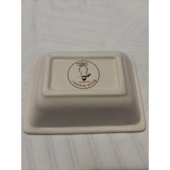 2 Royal Seasons Stoneware Holiday Christmas Decor Hors d'Oeuvres Serving Dishes - Picture 12 of 14